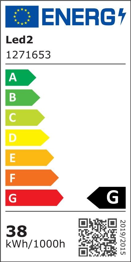 LED2 Svítidlo BELLA SLIM 48, B 38 2CCT 3000K/4000K STROPNÍ ČERNÉ - LED2 Lighting - energetický štítek