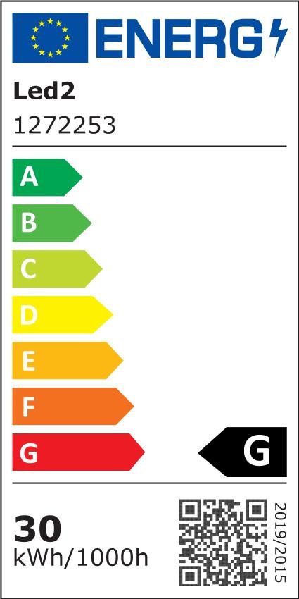 Svítidlo MILO 40, B 30 2CCT 3000K/4000K STROPNÍ ČERNÉ - LED2 Lighting - energetický štítek