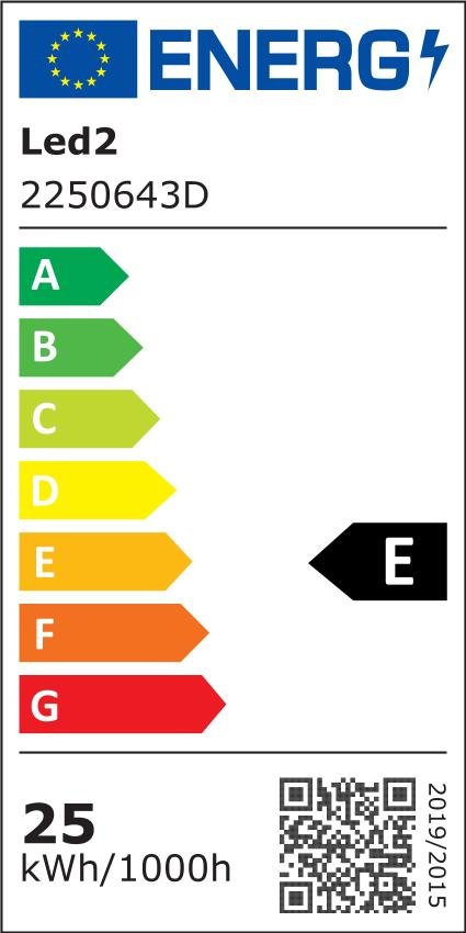 Svítidlo ZETA M, B DIM 25W 4000K zápustné černé - LED2 Lighting - energetický štítek