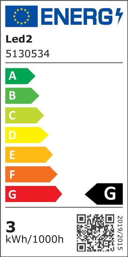 LED2 STEP ON Q S, A NÁSTĚNNÉ ANTRACITOVÉ IP54 - LED2 Lighting - energetický štítek