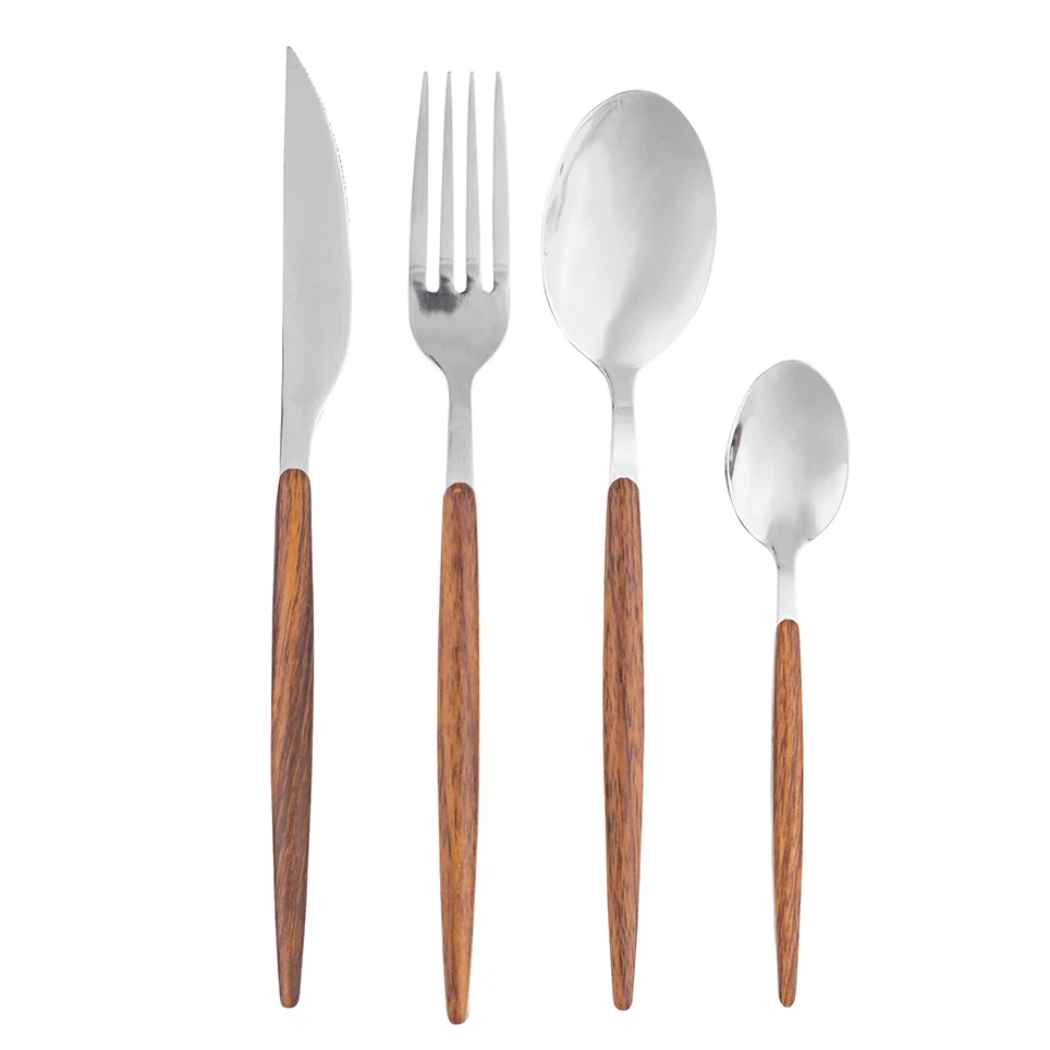 Sada příborů pro 6 osob – 24 dílů NATURAL WOOD – Altom Design