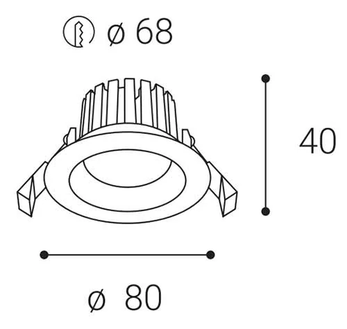 Svítidlo MAX 1, 8 3000K ZÁPUSTNÉ BÍLÉ - LED2 Lighting