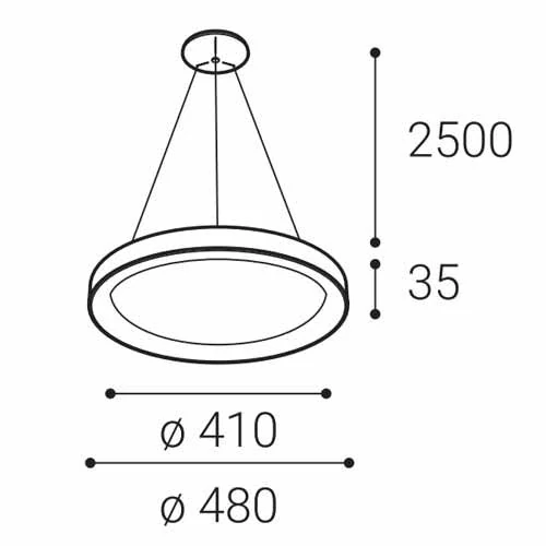 Svítidlo BELLA SLIM 48 P-Z, CF 38 2CCT 3000K/4000K ZÁVĚSNÉ KÁVOVÁ - LED2 Lighting