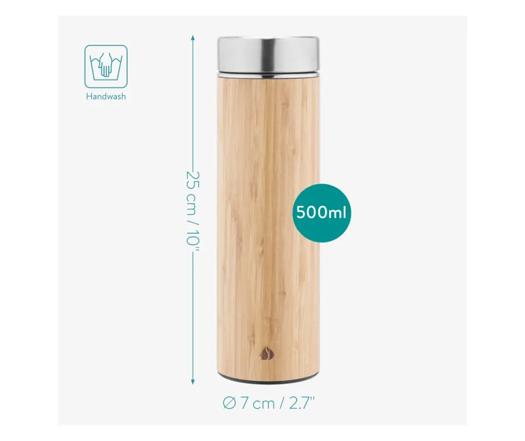 Navaris bambusová termoska s čajovým filtrem – 500 ml