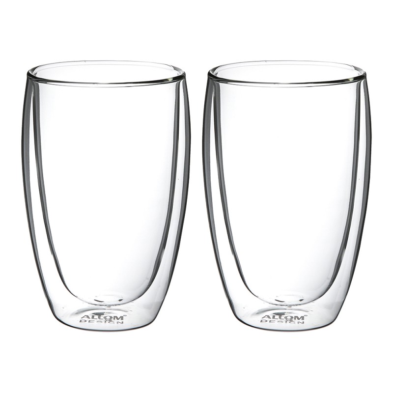 Skleněné termo sklenice na kávu a čaj 380 ml - Altom Design - 2ks v balení