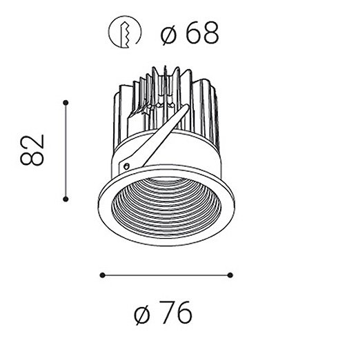Svítidlo SPLASH, DIM 7 3000K ZÁPUSTNÉ BÍLÉ - LED2 Lighting