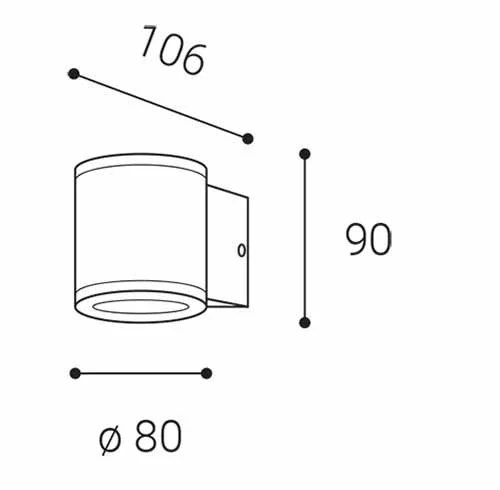 Svítidlo MIDO 1, A NÁSTĚNNÉ ANTRACIT - LED2 Lighting