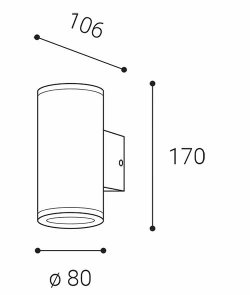 Svítidlo MIDO 2, A NÁSTĚNNÉ ANTRACIT - LED2 Lighting