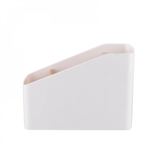 Bílý plastový organizér s prvky bambusu - Altom design