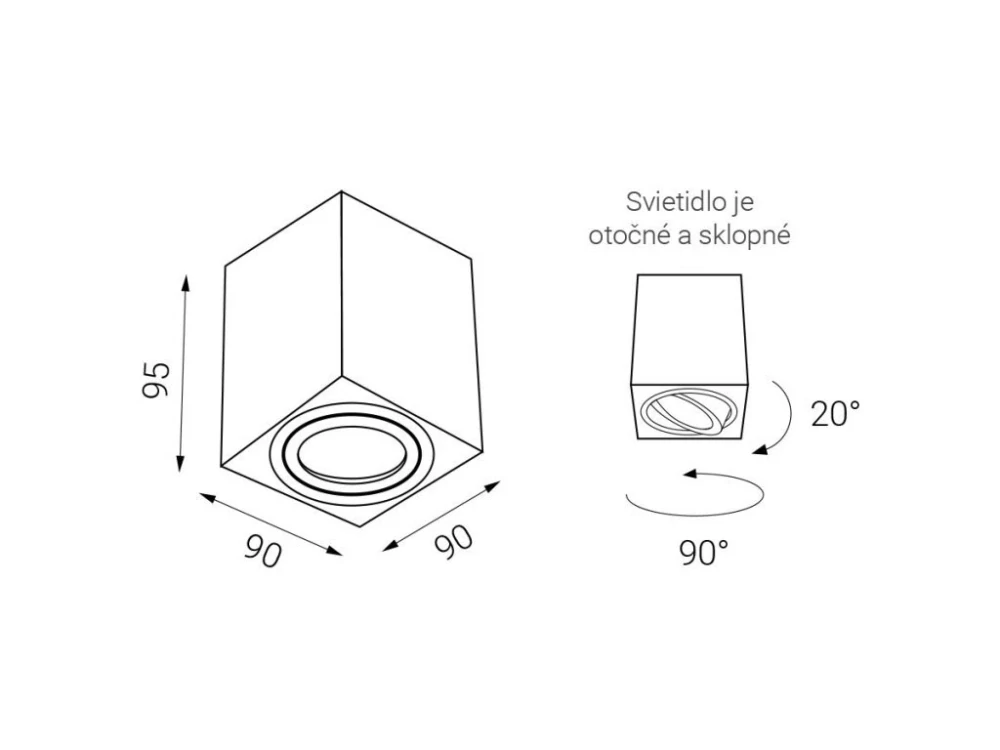 LED2 BOX, W STROPNÍ BÍLÉ - LED2 Lighting