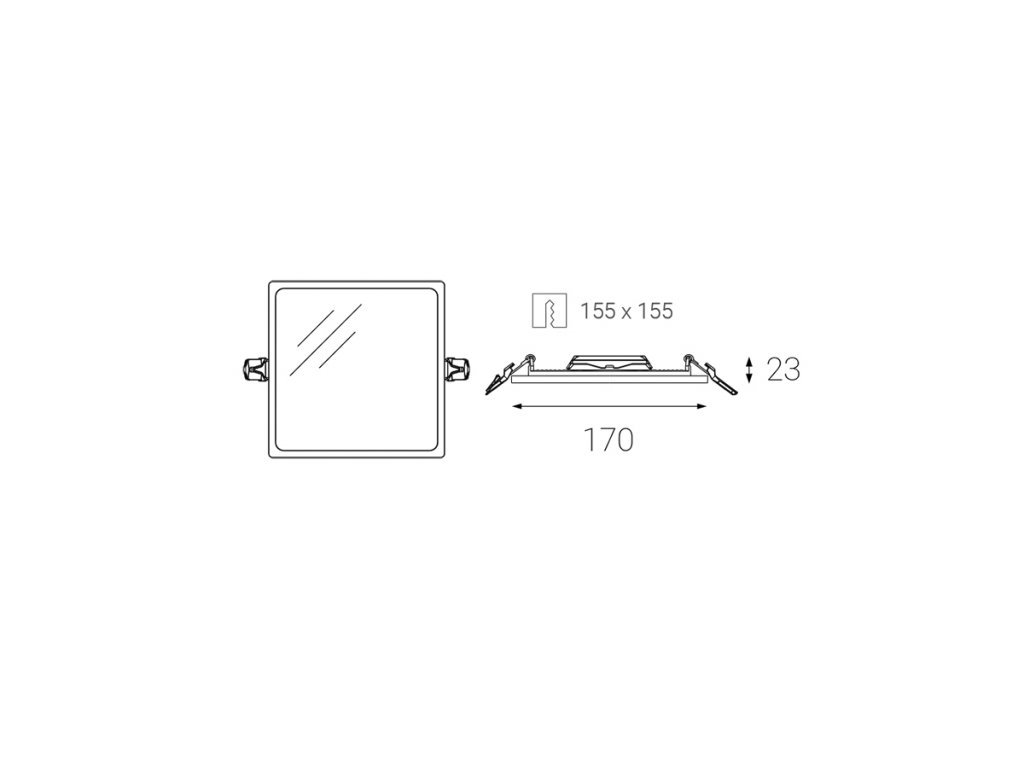 LED2 SLIM-Q, M ZÁPUSTNÉ BÍLÉ IP43 15W - LED2 Lighting