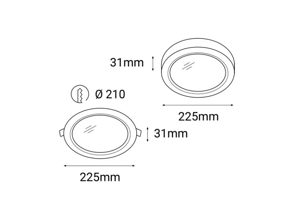 Svítidlo EASY-R ON, L 18W 3000K - LED2 Lighting