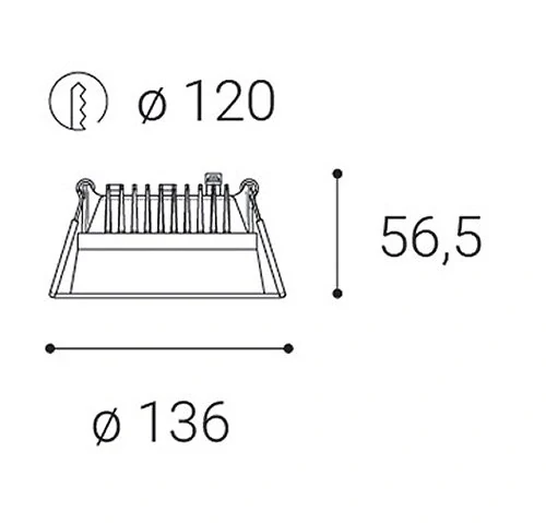 Svítidlo ZETA S, B DIM 15 4000K ZÁPUSTNÉ ČERNÉ - LED2 Lighting