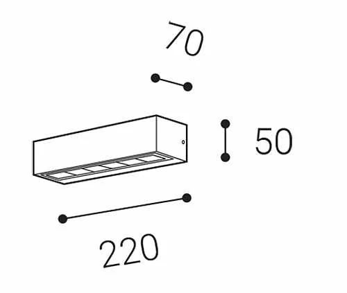 Svítidlo BENO 1, A 7 3000K NÁSTĚNNÉ ANTRACIT - LED2 Lighting