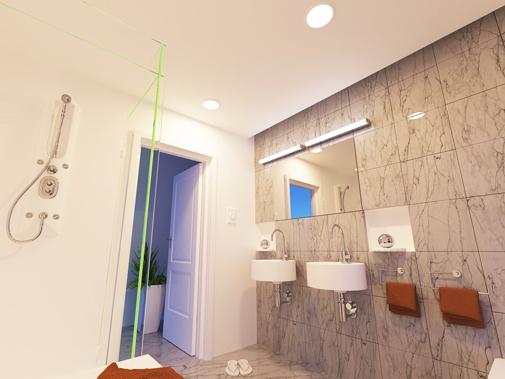 LED2 SLIM-R, S ZÁPUSTNÉ BÍLÉ IP43 - LED2 Lighting