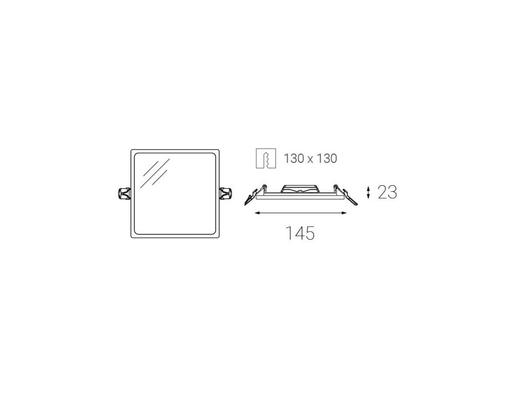 LED2 SLIM-Q, S ZÁPUSTNÉ BÍLÉ IP43 - LED2 Lighting