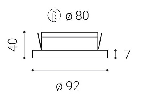 Svítidlo STATIC DIM 7 3000K ZÁPUSTNÉ BÍLÉ - LED2 Lighting