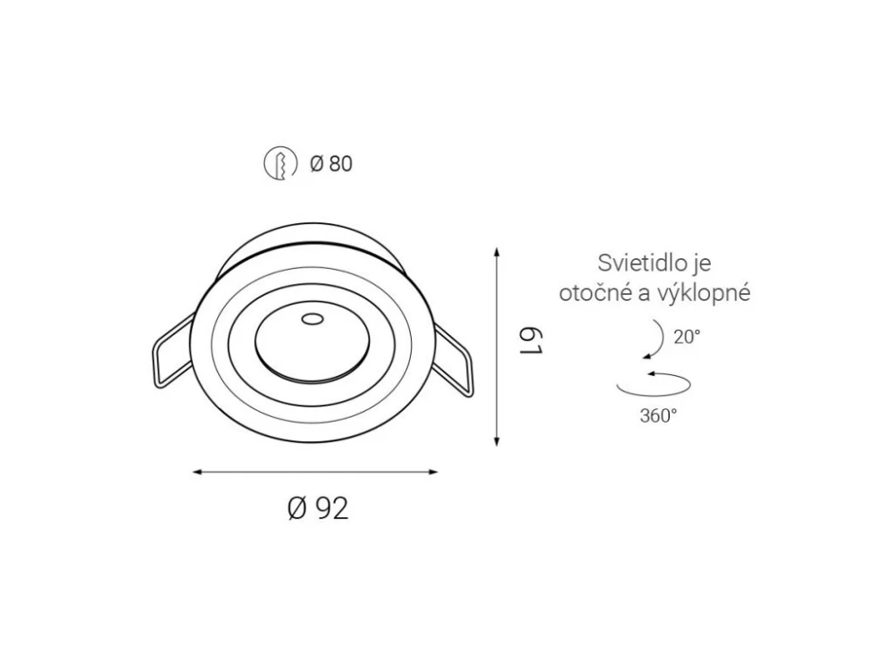 Svítidlo ZÁPUSTNÉ HLINÍK - LED2 Lighting