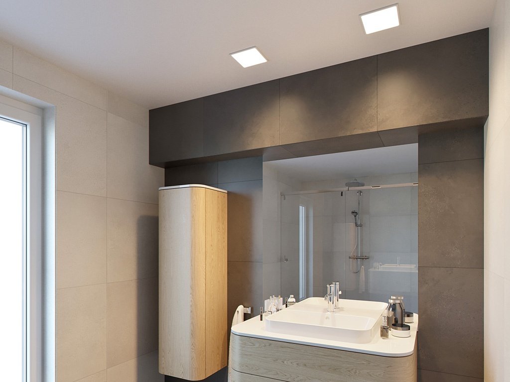 LED2 SLIM-Q, S ZÁPUSTNÉ BÍLÉ IP43 - LED2 Lighting