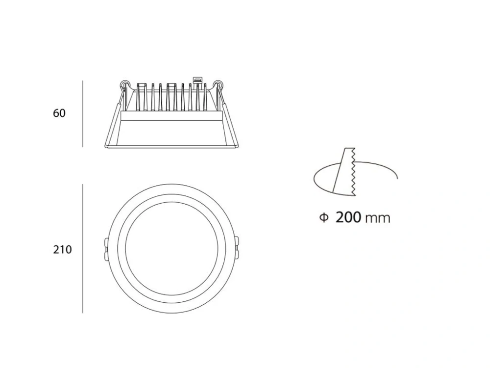 Svítidlo ZETA L, W ZÁPUSTNÉ BÍLÉ - LED2 Lighting