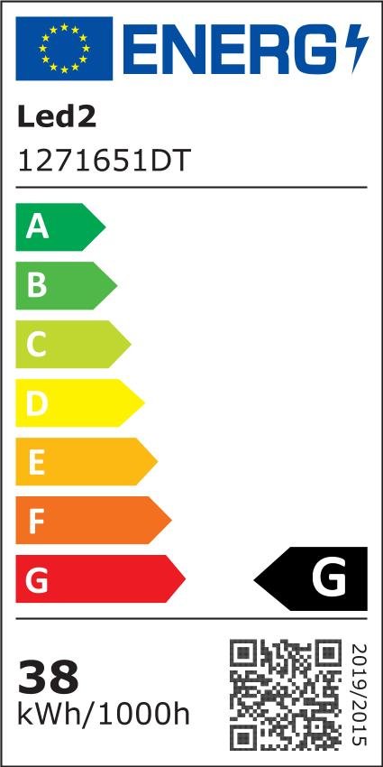Svítidlo BELLA SLIM 48, W DIM TRIAC 38W 2CCT 3000K/4000K stropní bílé - LED2 Lighting - energetický štítek