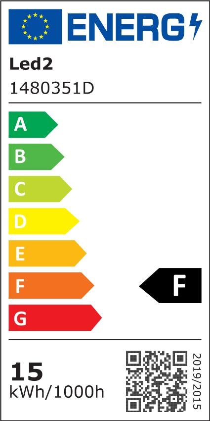 LED2 Stropní svítidlo ZETA ON M, W DALI/PUSH DIM 15W 3000K/3500K/4000K UGR bílá - LED2 Lighting - energetický štítek