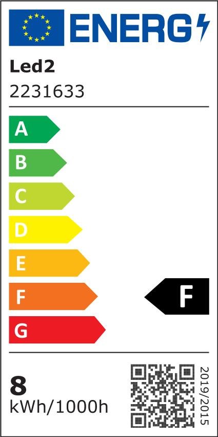 Svítidlo MAX 2, B 8 3000K ZÁPUSTNÉ ČERNÉ - LED2 Lighting - energetický štítek